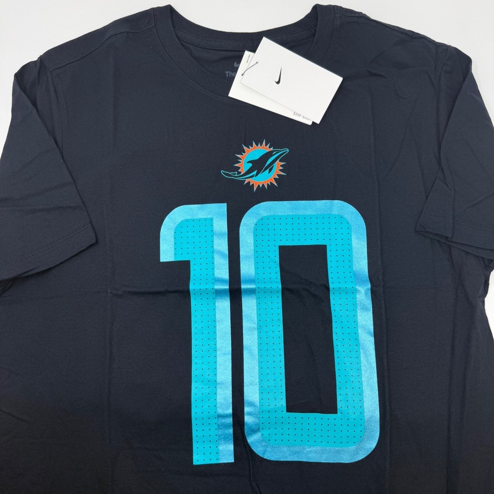 Nike Miami Dolphins Tyreek Hill 10 NFL Player T-Shirt Mens‎ Large Black NEW